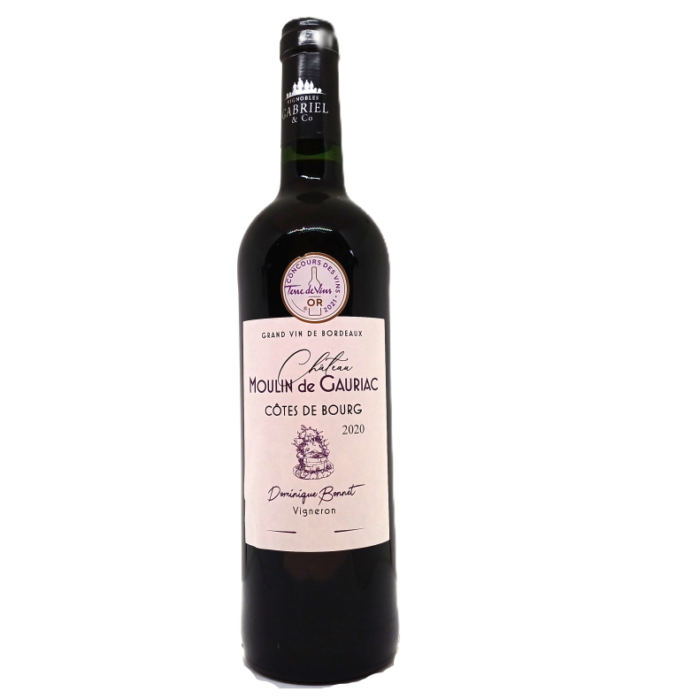 2020 Ch�teau Moulin de Gauriac, C�tes de Bourg Rouge, Bordeaux, Frankrig